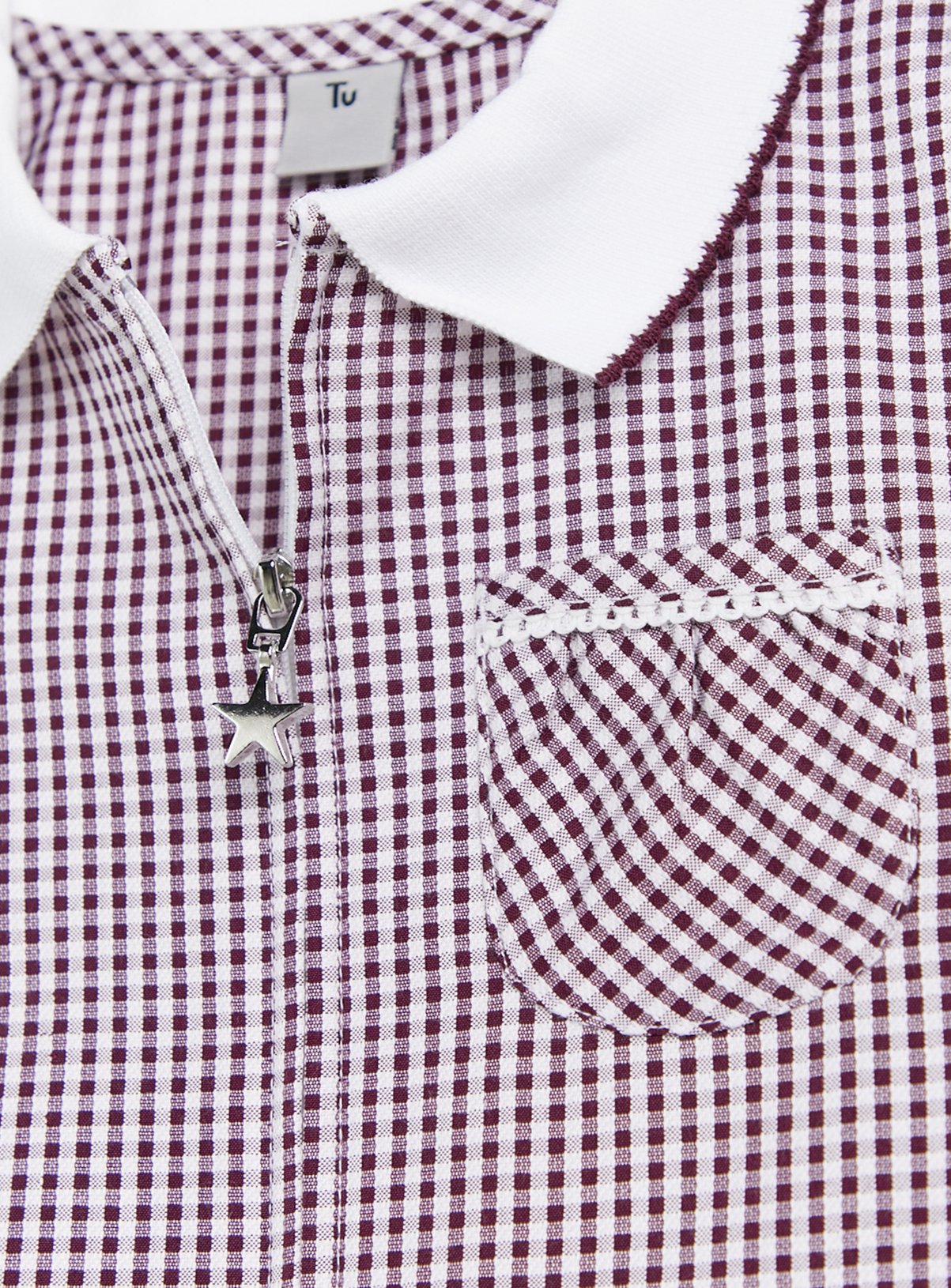 2 Pack Sporty Dark Red Pleated Gingham Dress 3 years - Image 2 thumbnail
